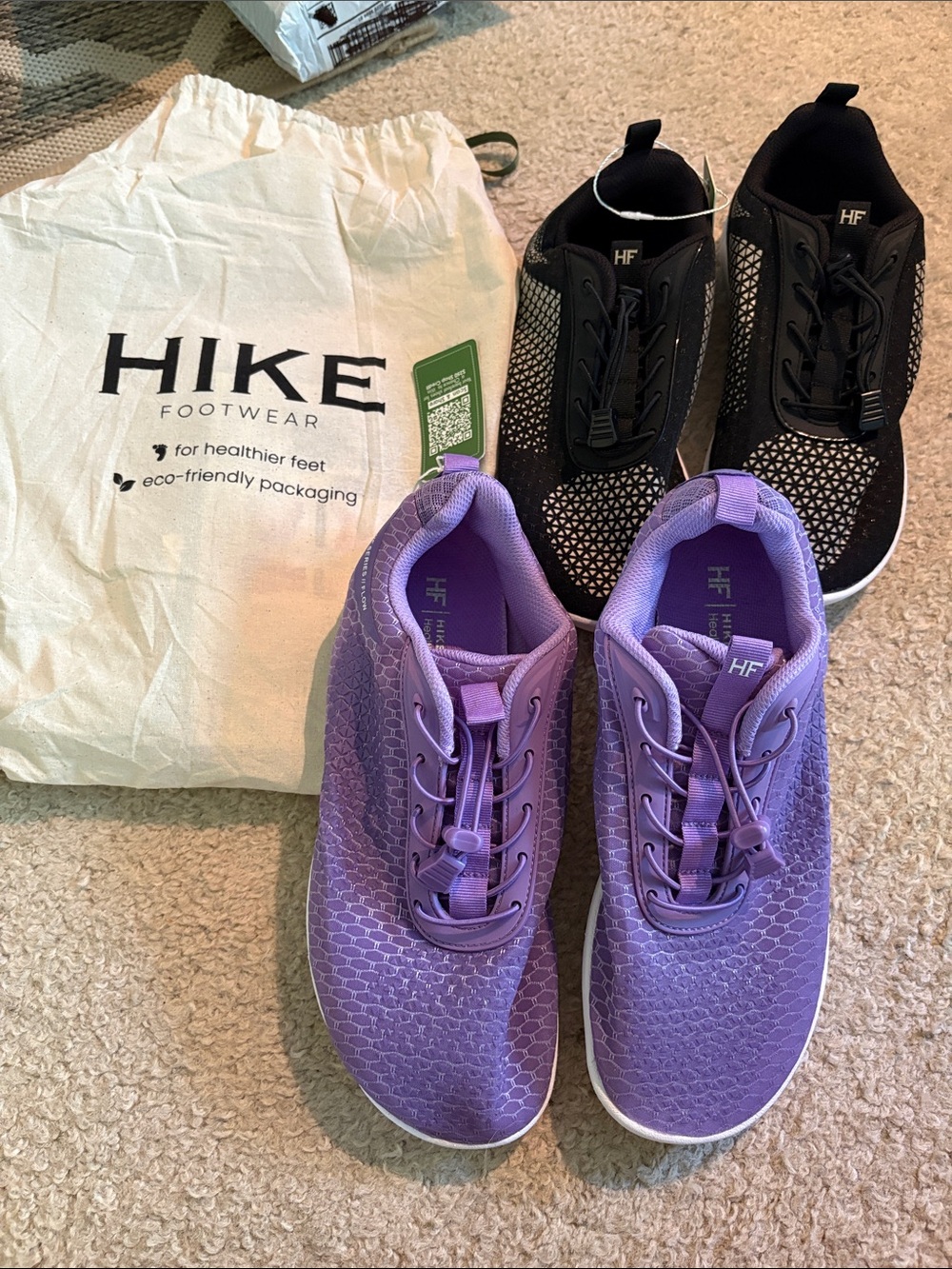HIKE Footwear Women’s Purple and Black Slip-On Athletic Sneakers
